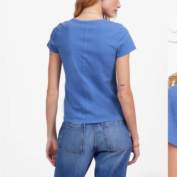 Madewell Blue Short Sleeve Tee - Picture 3 of 6